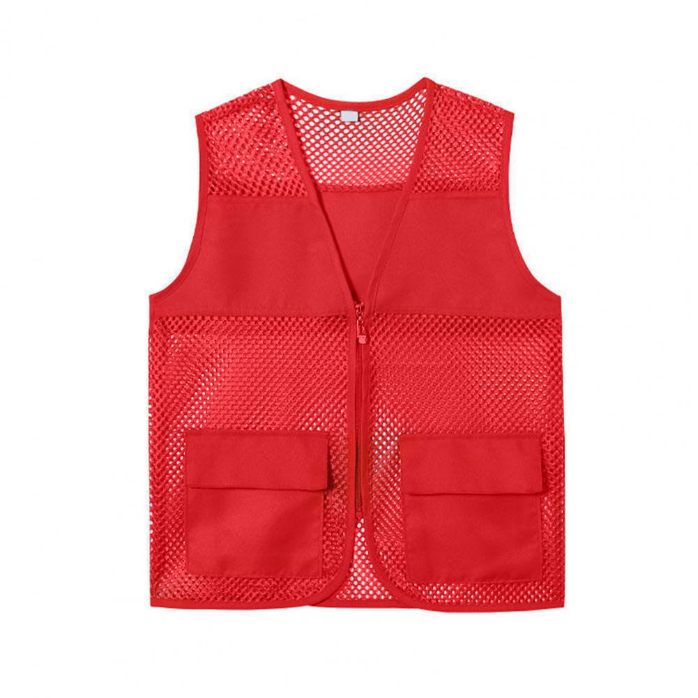 Fishing Vest Jacket - Fishing Vest Hollow Out Zipper Placket
