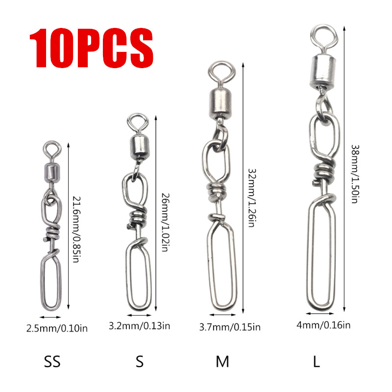 Fishing Equipment Guide - 10Pcs Stainless Steel Quick Snaps Power