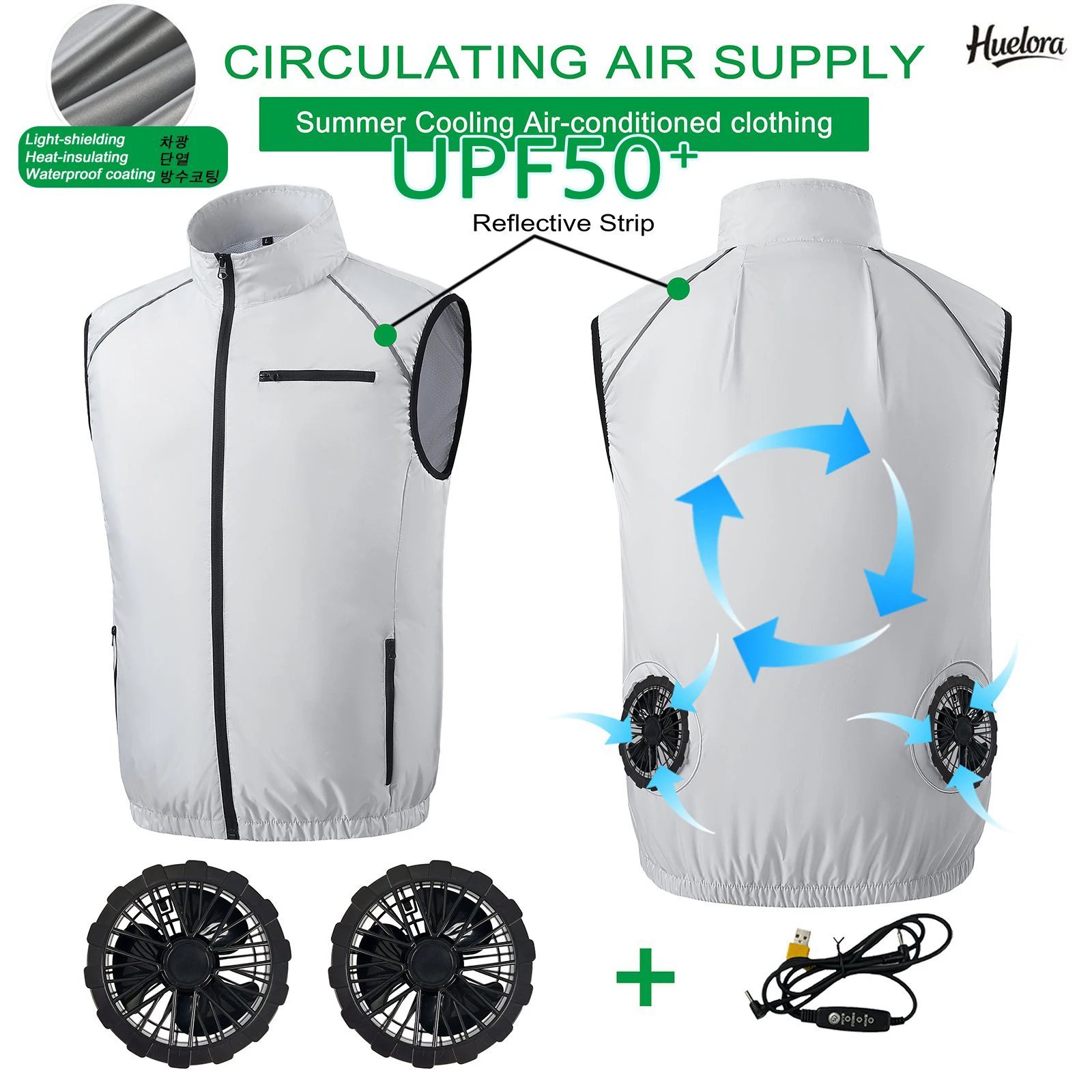 Fishing Vest Jacket - Summer Cool Vest Wearable Refrigeration Fan