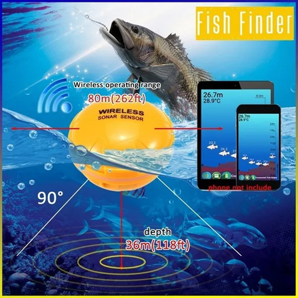 Smart Sonar Fish Finder Wirele - Fishing Equipment English 评论和价格