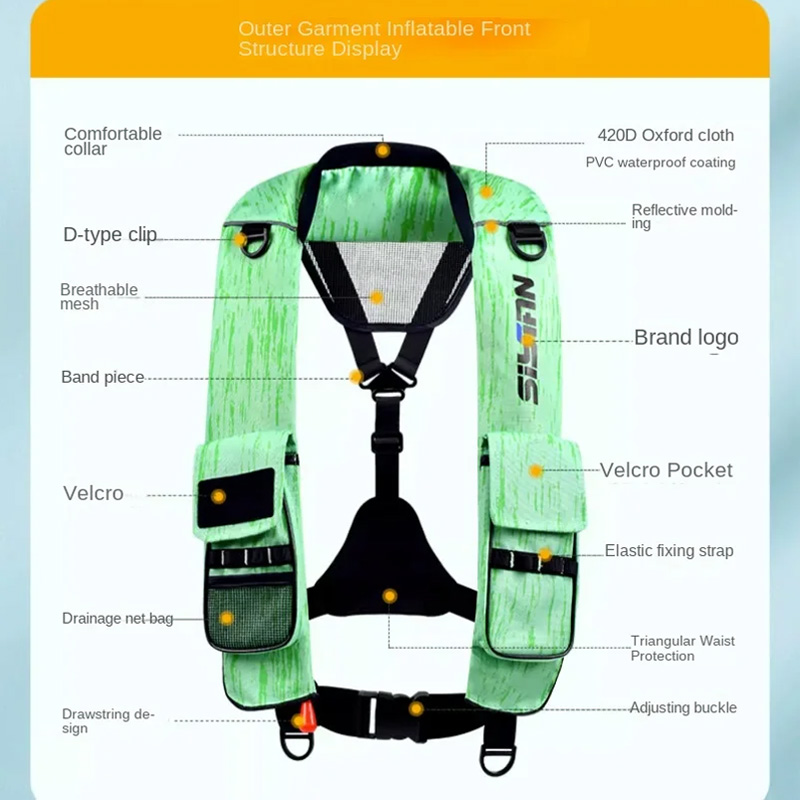 New Adult Inflatable Luya Fish - Fishing Vest Jacket 评论和价格