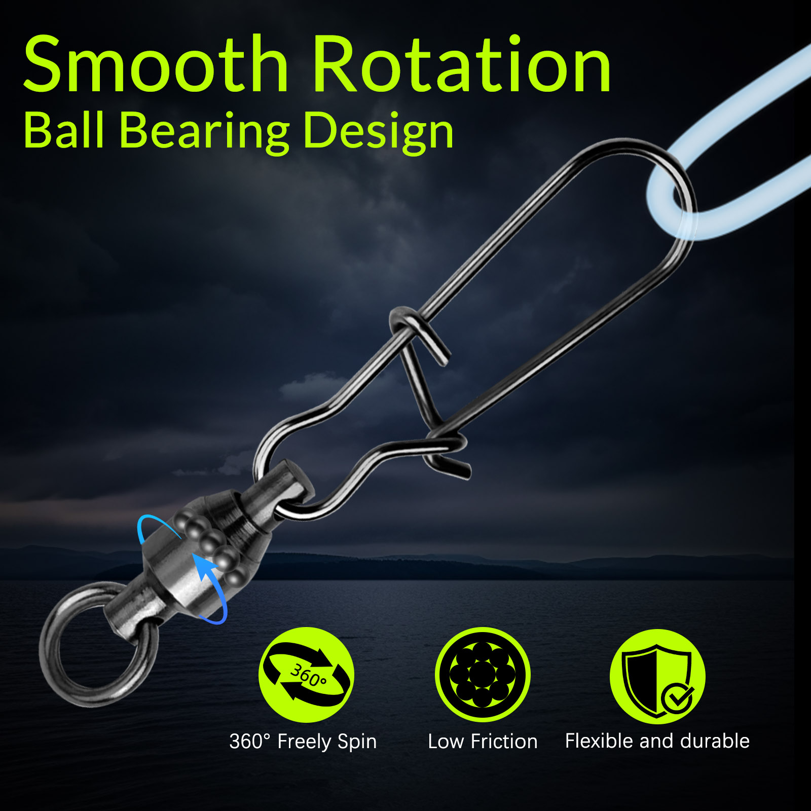 9KM 10PCS Ball Bearing Swivel  - Baitcasting Reel 评论和价格