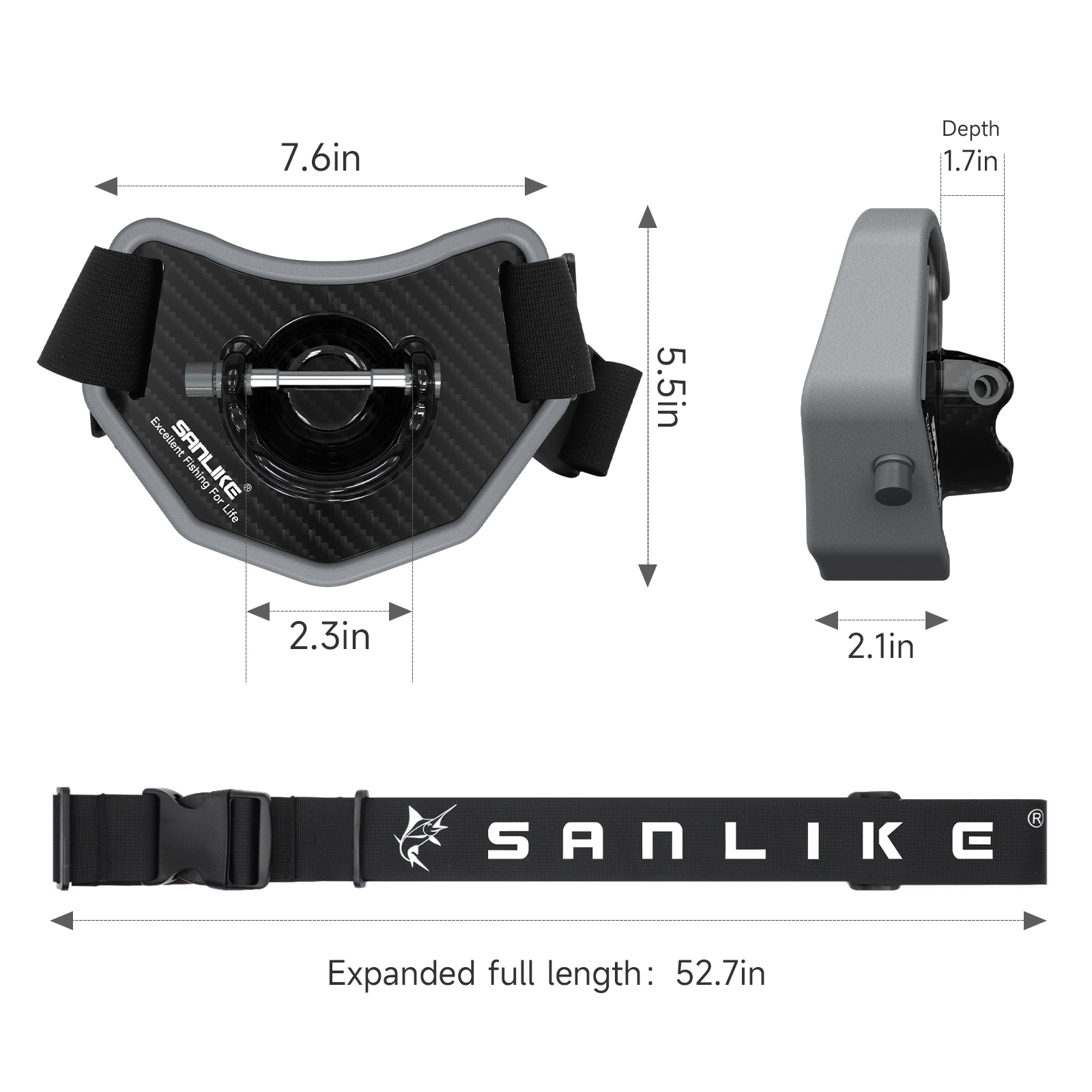 SANLIKE Fishing Fighting Belt  - Carbon Fishing Rod 评论和价格