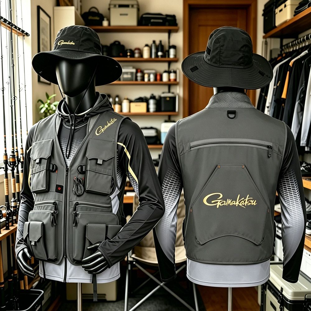 Gamakatsu Men Multi-Pocket Fis - Fishing Vest Jacket 评论和价格