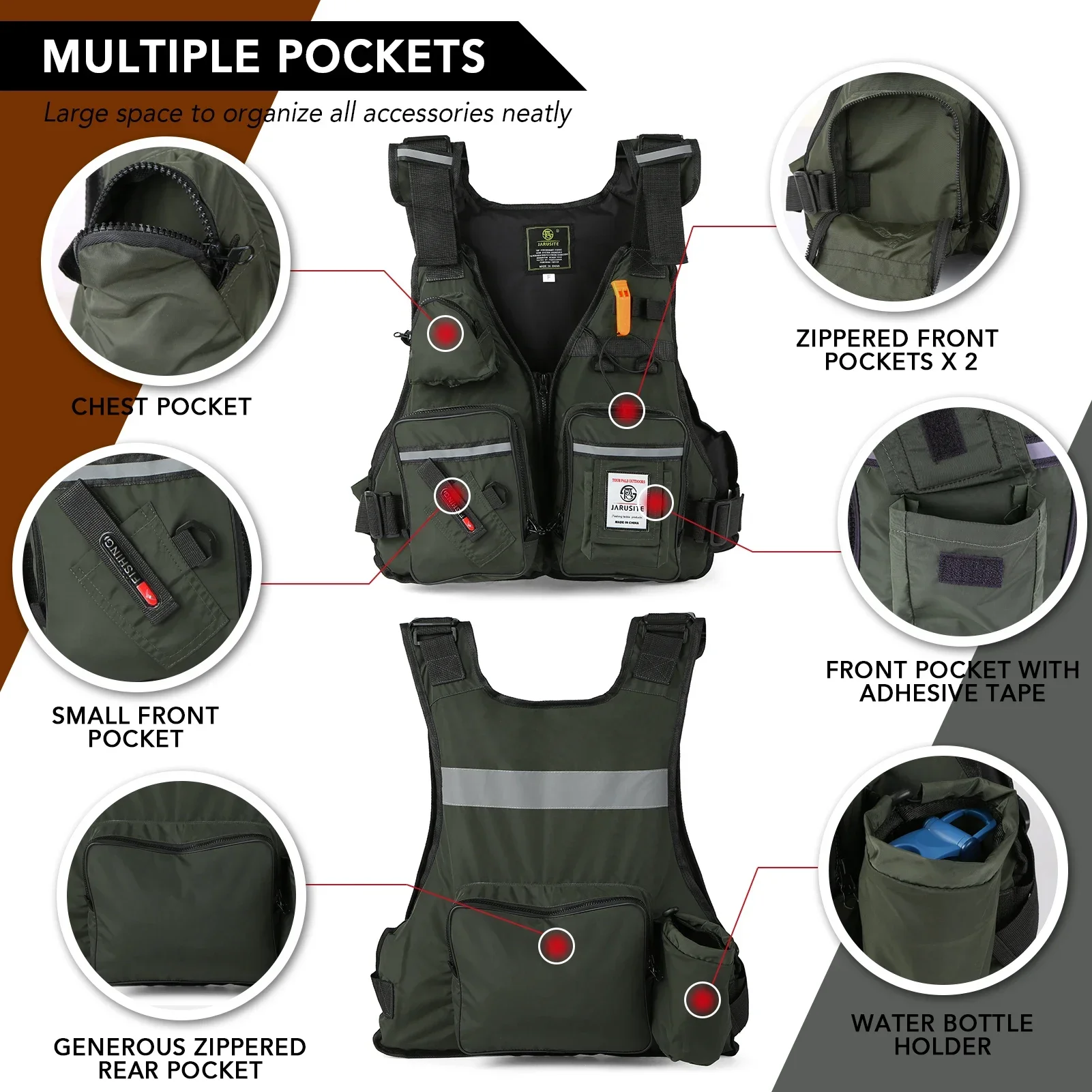 2026 Adult Lure Life Jacket Ro - Fishing Vest Jacket 评论和价格