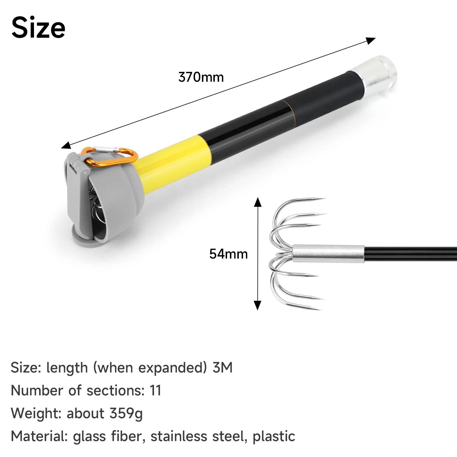 SANLIKE 7-claw Stainless Steel - Carbon Fishing Rod 评论和价格